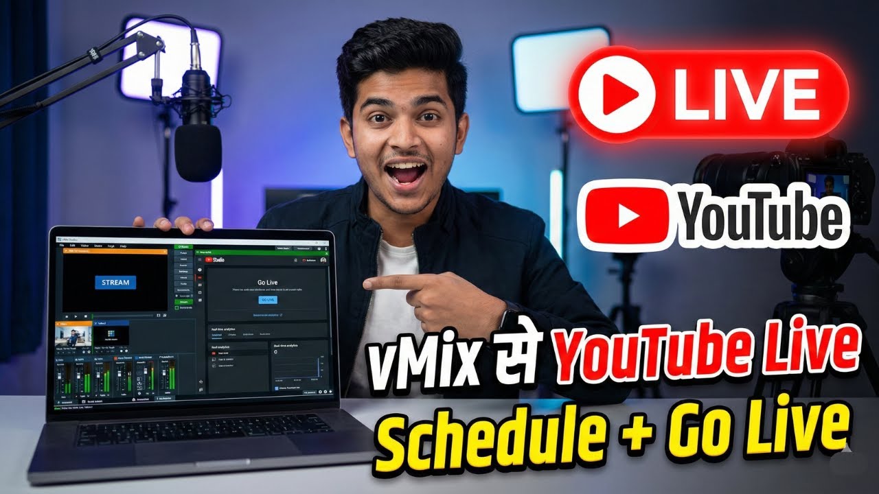 vMix Se YouTube Live Kaise Kare | YouTube Live Schedule & Go Live Step by Step