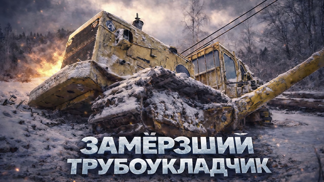 62 ТОННЫ УХОДЯТ ПОД ВОДУ - Спасение ЗАМЕРЗШЕГО трубоукладчика без права на ошибку!