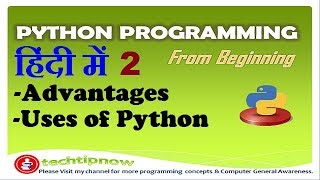 Introduction to python programming, Advantages of python, Uses of python part-2