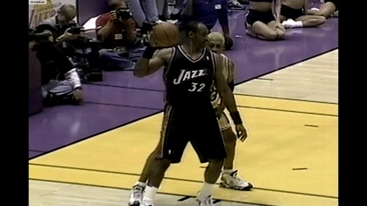 Karl Malone (12/12 FG 30 Pts) Dominates Rodman & The Lakers 1999 