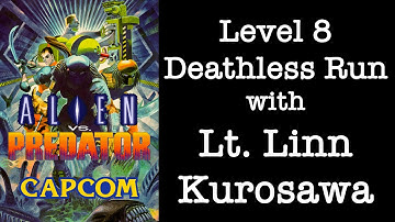 Alien vs. Predator Lv.8 Deathless 1CC w/ Linn Kurosawa NO MISS ARCADE エイリアンVSプレデター