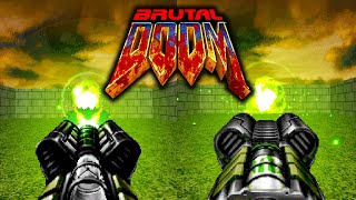 Brutal DOOM v21 and v22 weapons comparison (New sprites only)