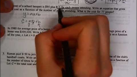 Linear Function Word Problems