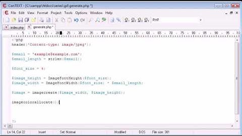 Beginner PHP Tutorial - 158 - Protecting Email with String to Image Part 2