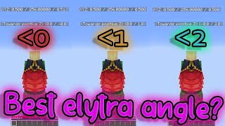 What's the best angle for the flying on the elytra?