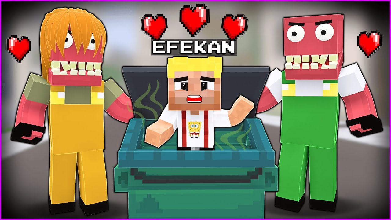 KORKUNÇ ÇÖPÇÜ EFEKAN'I EVLAT EDİNDİ! 😱 - Minecraft