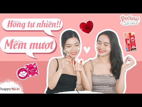 😍Top 4 SON DƯỠNG CÓ MÀU dưới 500k | REVIEW BEST TINTED LIP BALMS | Review mỗi ngày #16 | Happy Skin