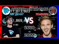 Mrbeast vs pewdiepie  subscriber history 20102022 everything compared