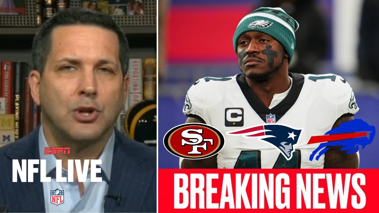 NFL LIVE | Adam Schefter evaluating A.J. Brown's market and landing spots after D.J. Moore trade