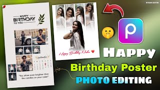 Birthday Poster Photo Editing in PicsArt | Trending Happy Birthday Portrait photo Editing screenshot 5