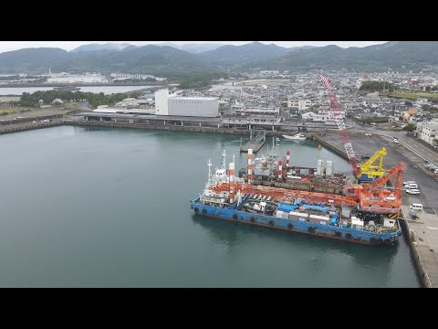 鹿児島県いちき串木野市　串木野漁港で空撮！！