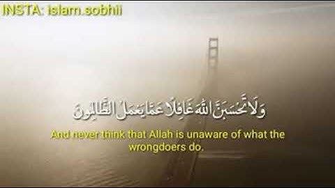 ولا تحسبن الله غافلاً عما يعمل الظالمون || القارئ اسلام صبحي