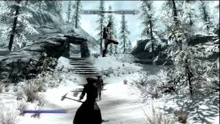 Skyrim Glitch-Rag Doll body floating in air.