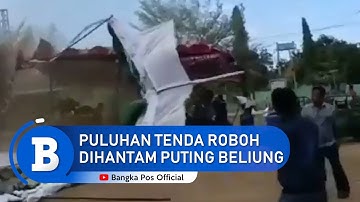 Puluhan Tenda Roboh Diterjang Angin Puting Beliung saat Acara Pameran di Jepara