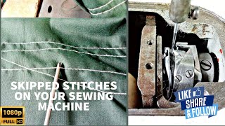 SKIPPED STITCHES ON YOUR SEWING MACHINE | ADJUST HOOK TIMING SETTING | FULL HD VIDEO | EASY TIP screenshot 3