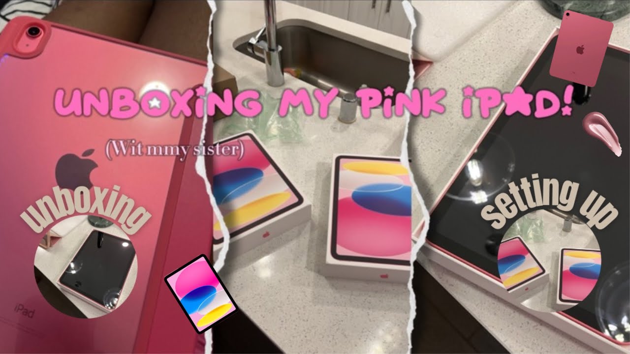 UNBOXING MY PINK 10TH GENERATION IPAD!! ♡ (with my sister)
