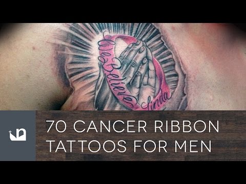 70 Cancer Ribbon Tattoos For Men