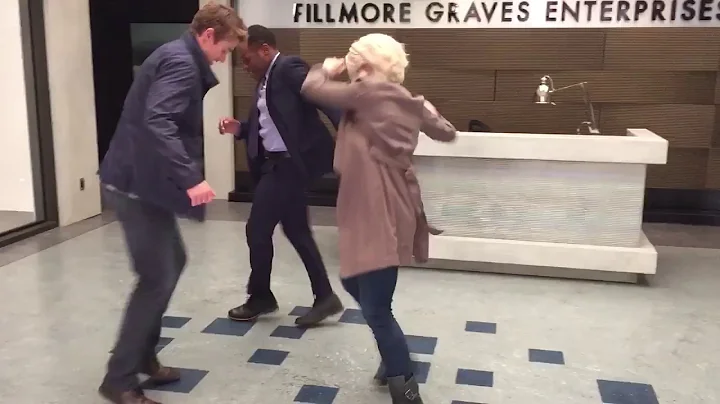 Twitter @imrosemciver: How we christen our new sets #behindthebrains #iZombie #behindthetoes