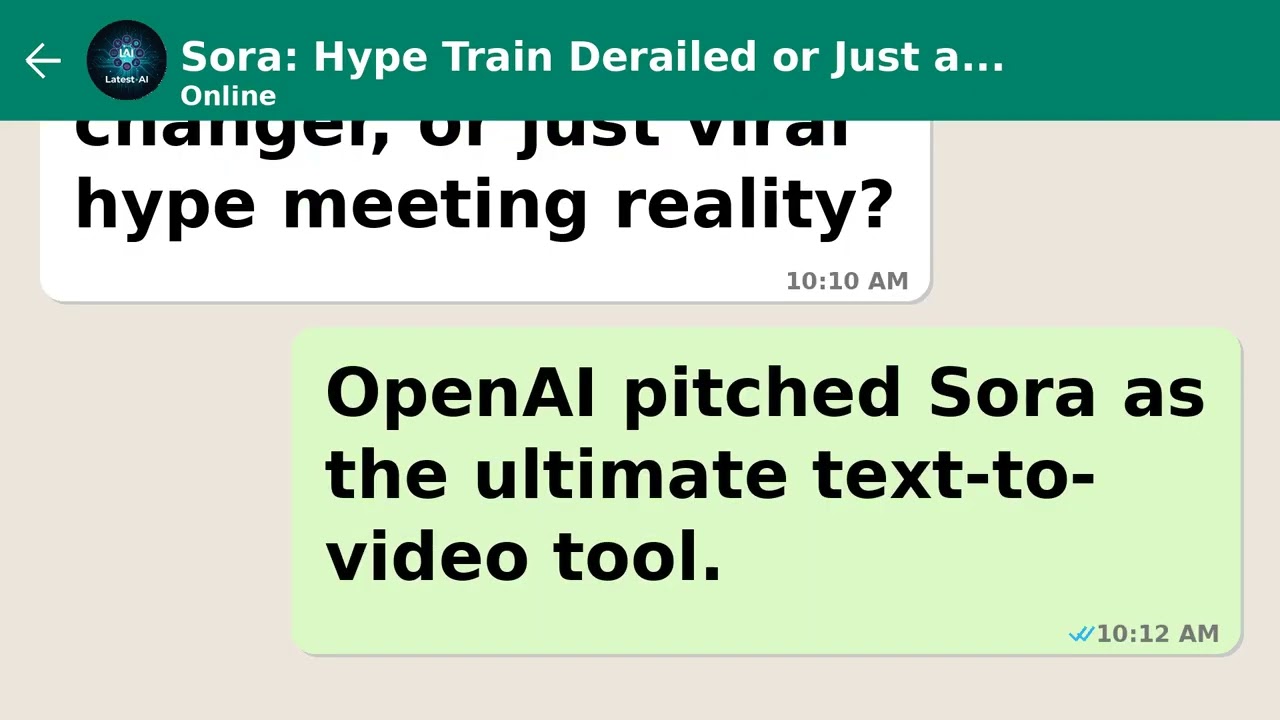 Sora: Hype Train Derailed or Just a Pit Stop? My Unfiltered Take on OpenAI's Video AI