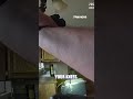 SEE IT: Suspect jumps through GLASS WINDOW to escape cop #shorts