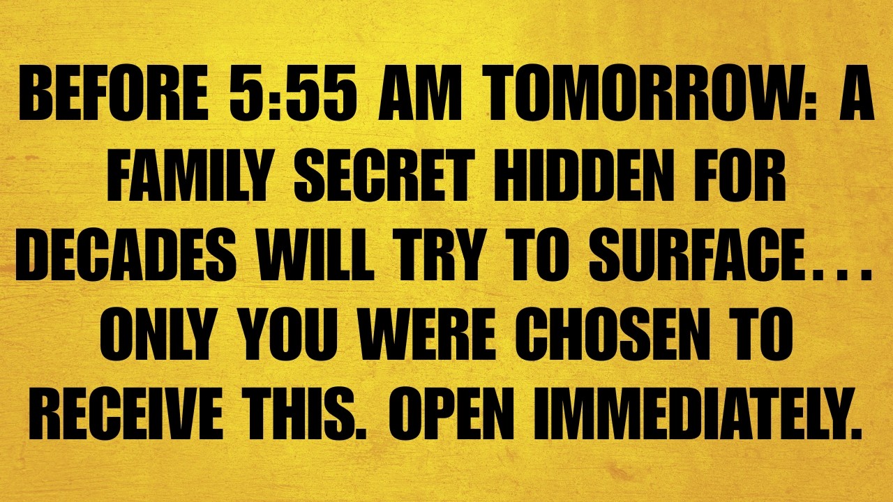 🔴 BEFORE 555 AM TOMORROW A FAMILY SECRET HIDDEN FOR DECADES WILL TRY