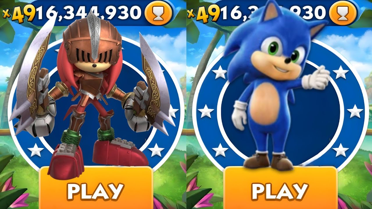 Sonic Dash - Sir Knuckles VS Baby Sonic _ Movie Sonic vs All Bosses ...