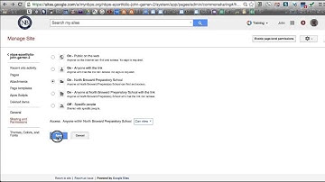 Google Sites Change Permissions