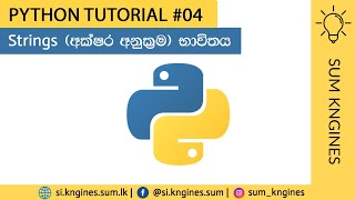 Python Tutorial in Sinhala #04 - Strings