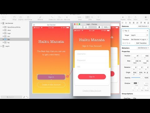 UI Design Animation Mobile Login Screen Tutorial