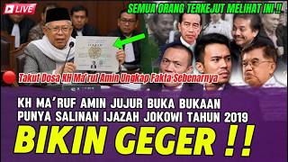 Bikin Geger  Takut Dosa  Kh Maruf Amin Buka Suara Punya Salinan Ijazah Jkw Tahun 2019