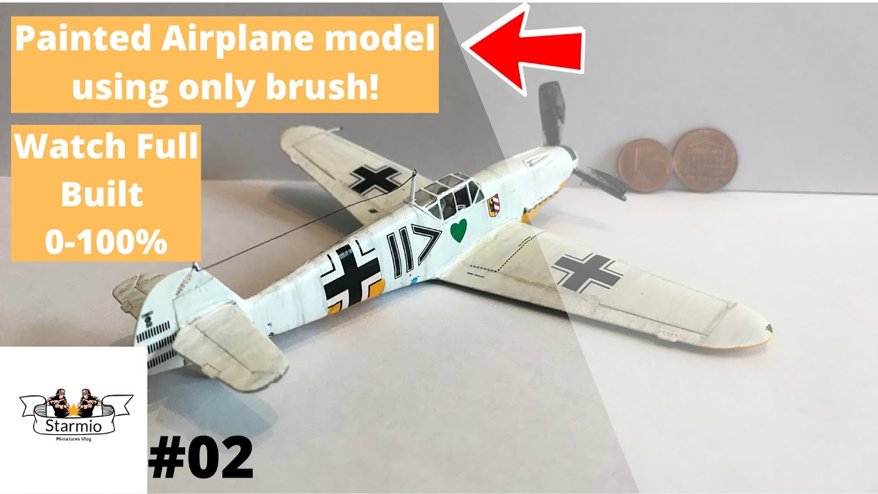 Tutorial of how to Build & Brush Paint a WW2 german airplane in 1/72