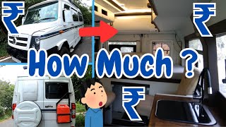How much does it Cost for Campervan Conversion | Force traveler 3350 wheelbase | India  #campervan