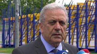 Doorstep by Commissionner Avramopoulos at the informal JHA Council, Tallinn 6/7/2017