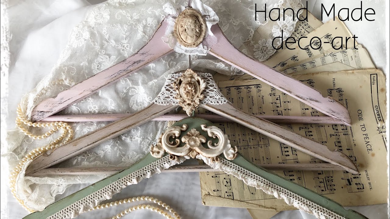 DIY TUTORIAL decoupage shabby chic hanger - wieszak decoupage - vintage 