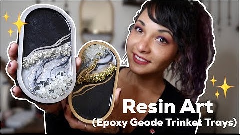 Making Epoxy Geode Trinket Trays Two Ways Using REAL CRYSTALS! (Resin Art Step by Step Tutorial)