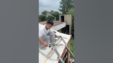 Sloping roof construction | How to use the material hoist on the sloping roof?