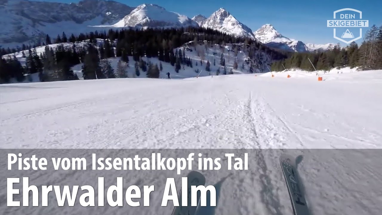Skigebiet Ehrwalder Alm: Piste vom Issentalkopf ins Tal