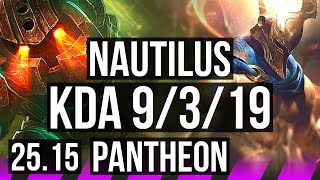 NAUTILUS & Jhin vs PANTHEON & Aphelios (SUP) | 19k DMG | EUW Master | 25.15