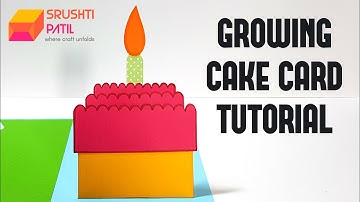 Growing Cake Card Tutorial by Srushti Patil | Increasing Cake Card