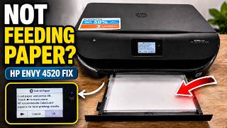 HP ENVY 4520 Not Feeding Paper? Fix Out of Paper Error 4510 4512 4516 4521 4522 4525