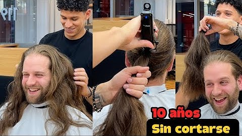 Cambio de Look ASOMBROSO / Paso De 40 a 25 años / como hacer corte MODERNO MASCULINO ✂️