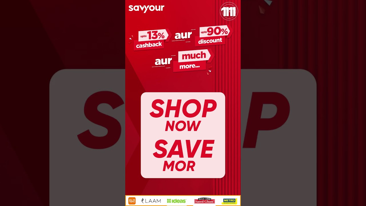 11.11 Mega Sale on Savyour! Unbelievable Discounts & Cashback Offers!