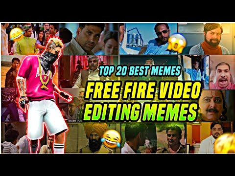 FREE FIRE VIDEO EDITING USING MEMES PACK TOP 20 BEST TRENDING MEMES PACK ONLYONETAP FF LIVE 