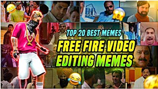 FREE FIRE VIDEO EDITING USING MEMES PACK || TOP 20 BEST TRENDING MEMES PACK || ONLYONETAP FF LIVE ❤️