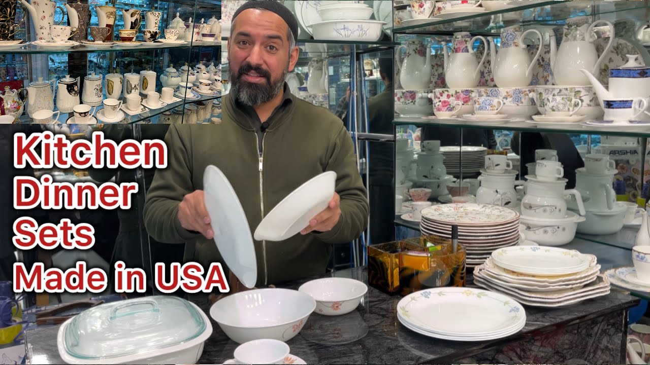 Dinner Set Made in America| Kitchen Sets Collection| London Made Crockery Set| Gold Plated Cutlery 