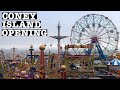 NYC LIVE Coney Island Amusements Opening Day April 9, 2021 Wonder Wheel & Cyclone Roller Coaster