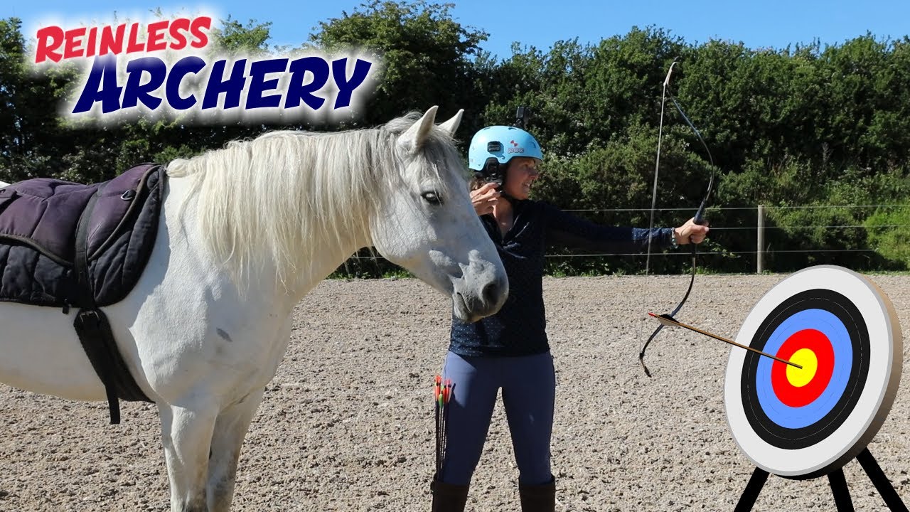Horse Back ARCHERY My first attempt Reinless! YouTube