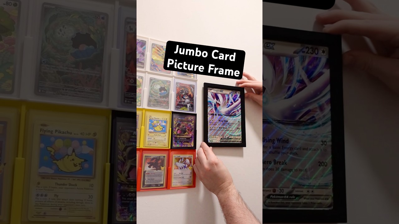 I designed a custom picture frame for Jumbo Pokemon Cards! - YouTube