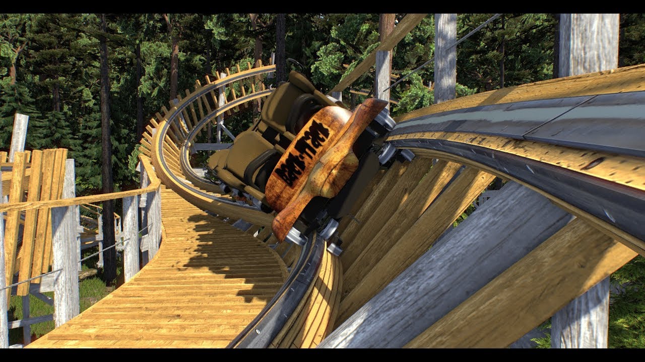(No Limits 2) Back-Track POV - Gravity Group Wooden Shuttle Coaster