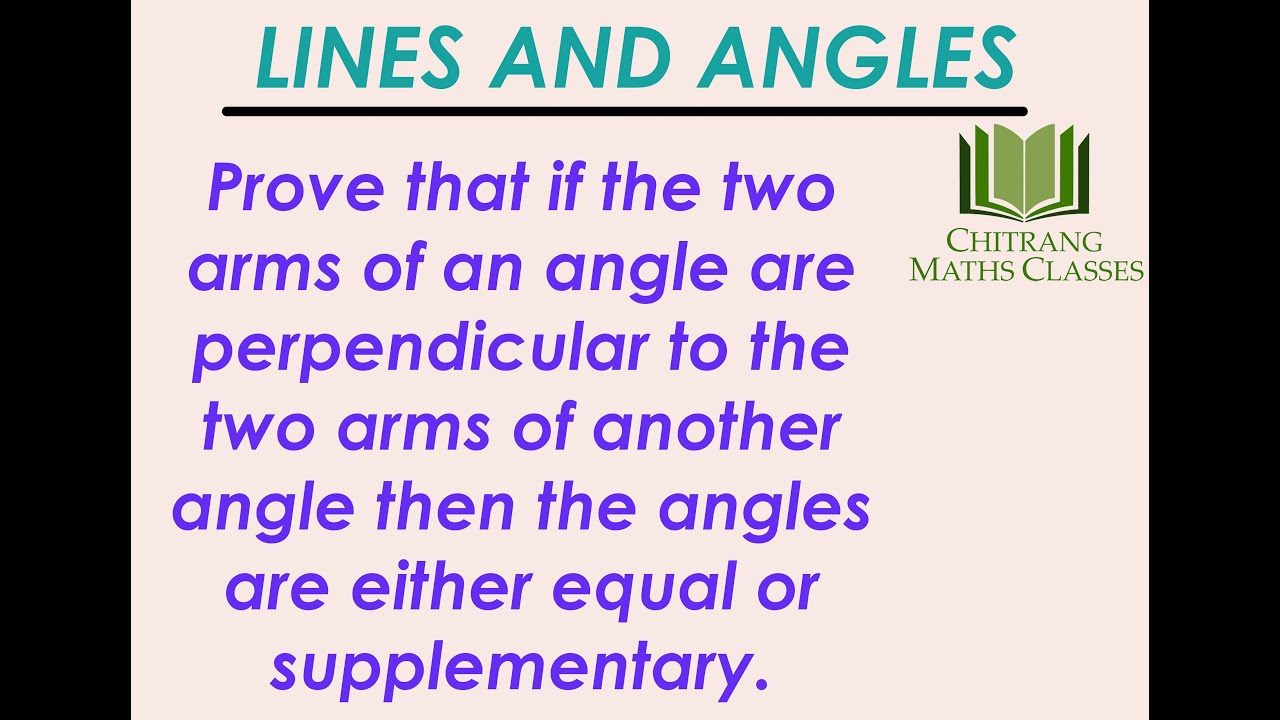 Arms Math Class Class 9 –Lines & Angles- RD Sharma-Pg 10.49 Q23, Prove that if the twop ...